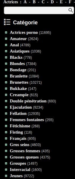 Colonne Catégorie sur AbsoluPorn.